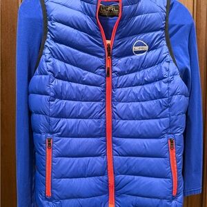 Ralph Lauren Kids Puffer Jacket in Blue with Orange Trim